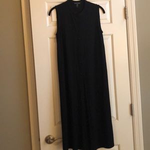 Eileen Fisher midi black dress